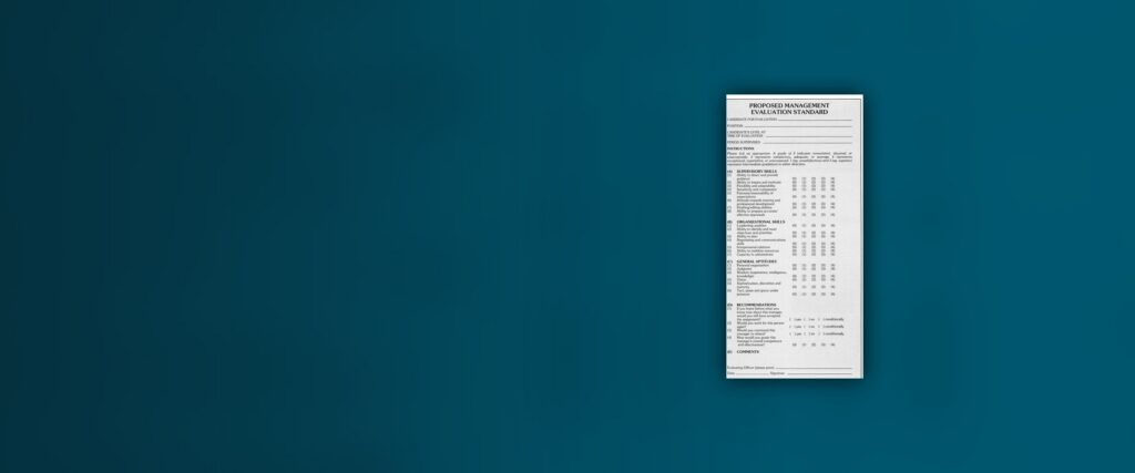 Managing Managers: The PAFSO Evaluation Guide