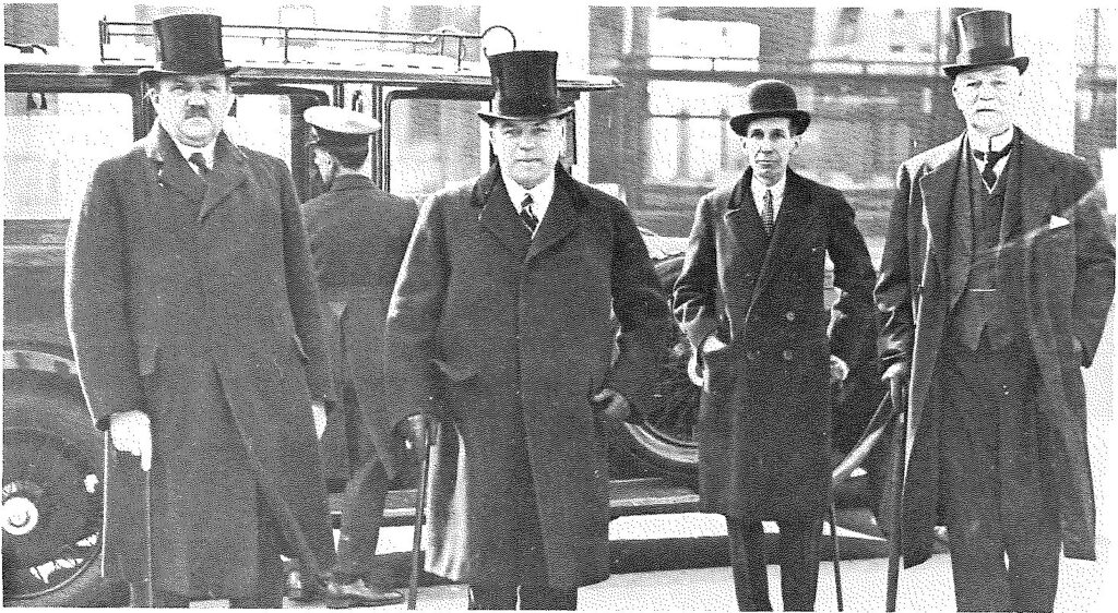 Ernest Lapointe, Minister of Justice/Mackenzie King, Prime Minister/Vincent Massey, Minister Designate to Washington/Peter Larkin, Canadian High Commissioner