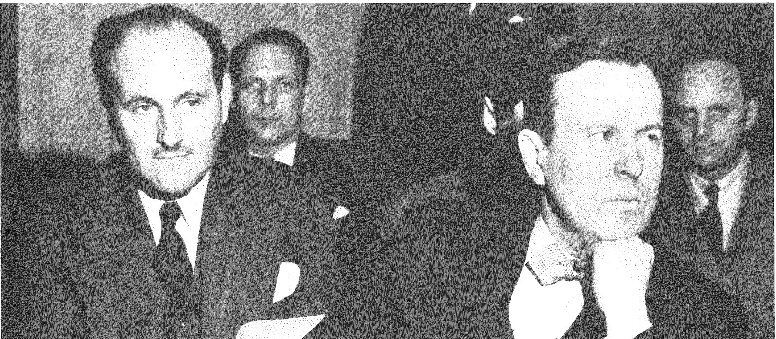 Ignatieff, Pearson and Freifeld at Security Council Meeting Lake Success, New York, January 6, 1949