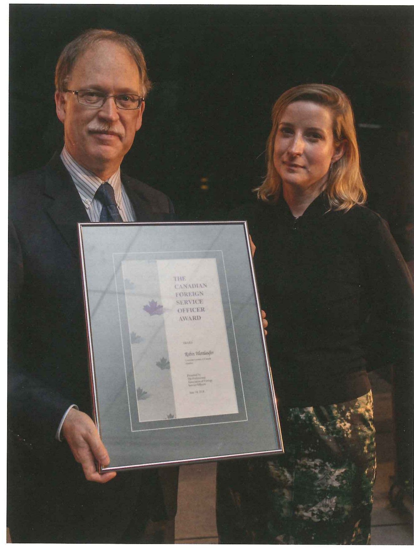 Ian Shugart, Deputy Minister of Foreign Affairs and Robin Wettlaufer.