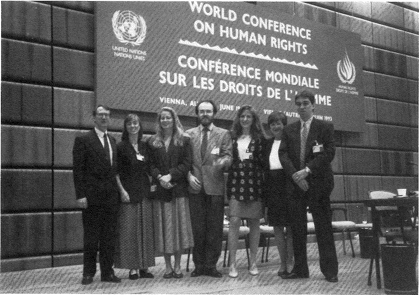 Some members of the Canadian Delegation, left to right: Alan Kessel, Kerry Buck, Leslie Norton, James Trottier, Irit Weiser, Adele Dion, Ross Hynes.