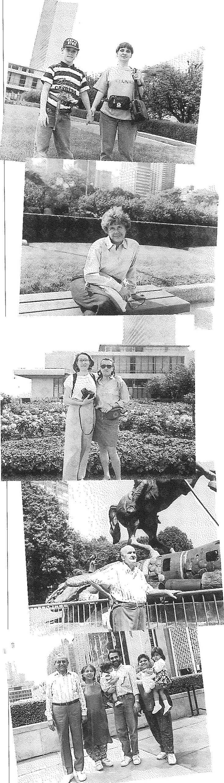 The accompanying (surrounding) photos were taken of a few of the hundreds of tourists who enter this international territory on a daily basis.
