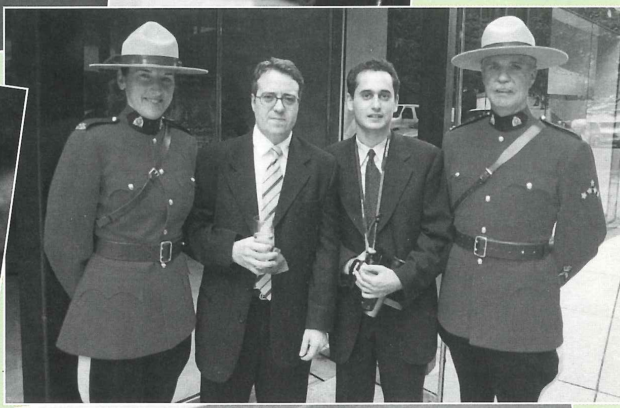 Canadian Consulate staff and RCMP officers stand on guard at the Canada Season launch at Estiatoria Milos on West 55th Street.