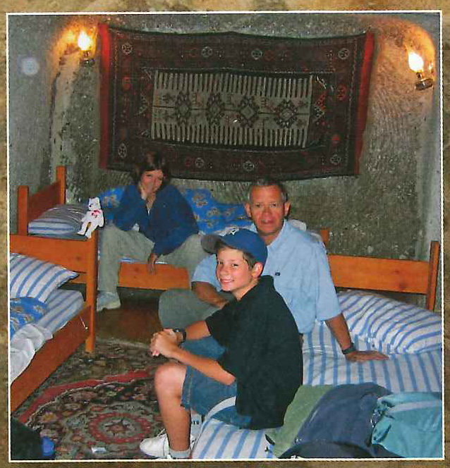 In our hostel: bedroom carved out of soft volcanic tuff