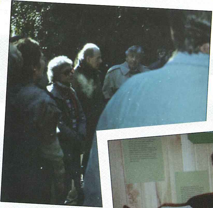 Model Forest on Chiloe Island in Chile — (top) from left to right: Maureen O’Neil, President of the IDRC, Governor General Adrienne Clarkson, John Ralston Saul, and Roch Carrier; (bottom) Not a hockey sweater! Model Forest resident showing sweater dyed using materials found in Model Forest.