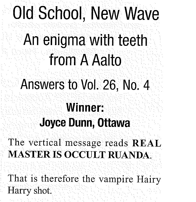 Answers to Old School, New Wave
