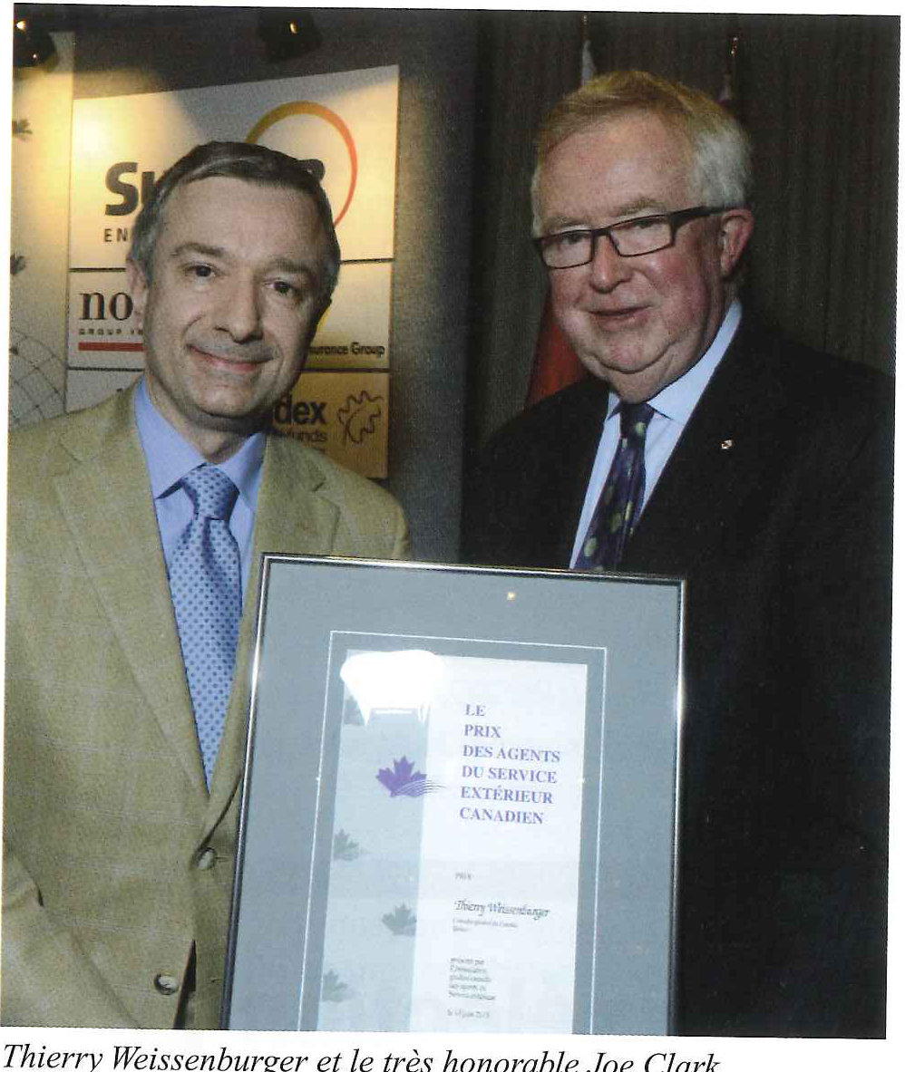Thierry Weissenburger et le très honorable Joe Clark