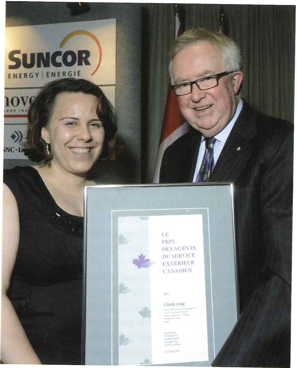 Claudie Senay et le très honorable Joe Clark