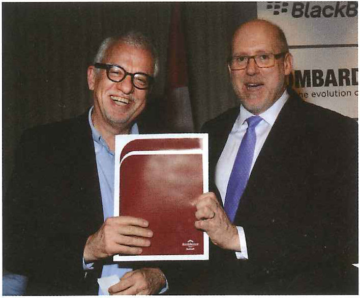 Prize sponsor: Residence Inn by Marriott. Presented by: Master of Ceremonies Martin Charron (right).