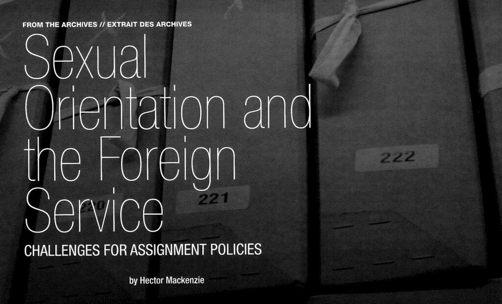 Sexual Orientation and the Foreign Service