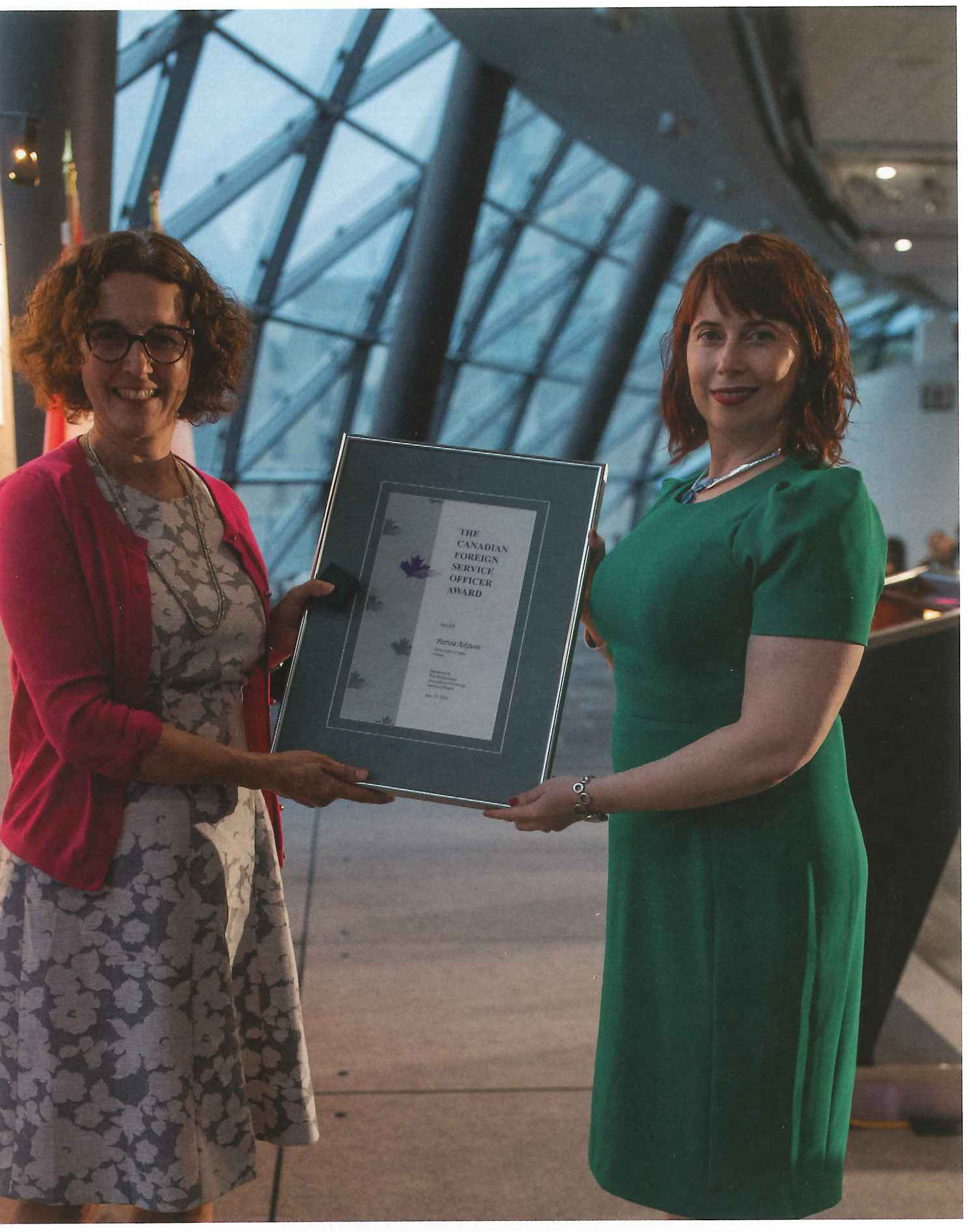 Marta Morgan, Deputy Minister of Foreign Affairs, and Patricia Atkinson