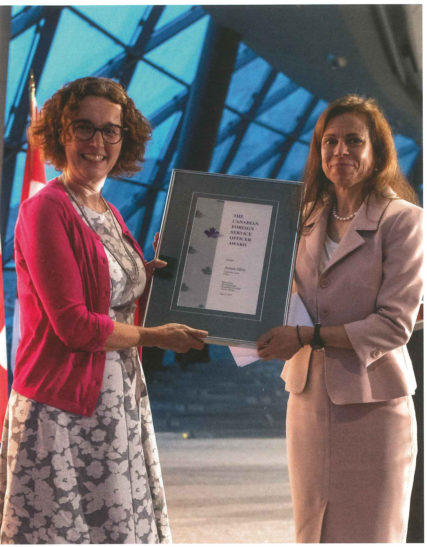 Marta Morgan, Deputy Minister of Foreign Affairs, and Suzanne Elliott