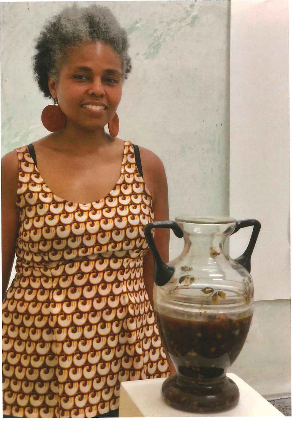 Artist Sandra Brewster exhibiting her work during the 2019 Havana Biennale.